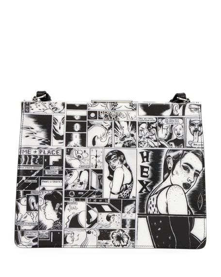 prada comic print shoulder bag|Women's Shoulder Bags .